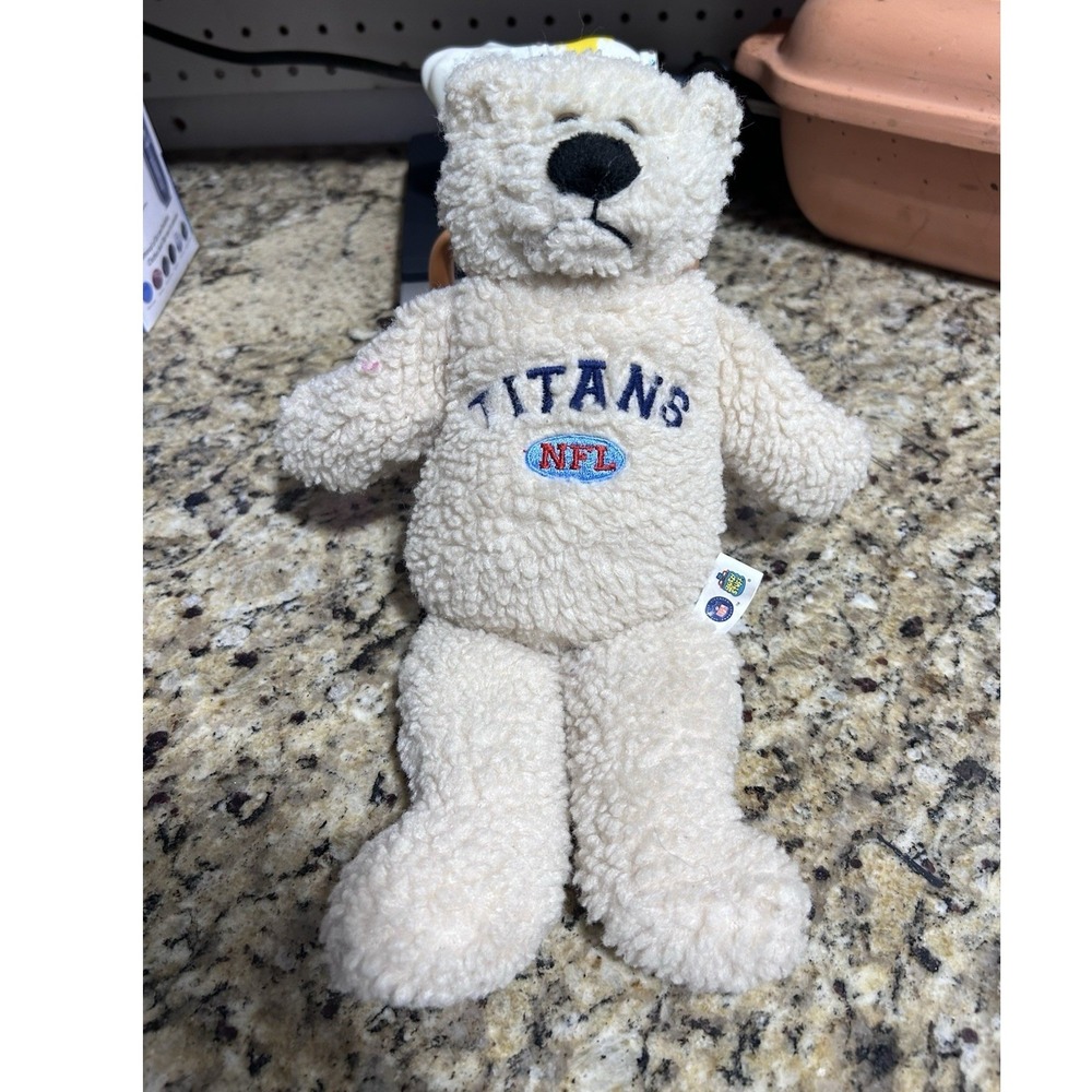 Rare 16" NFL TN Titans Sherpa Teddy Bear Plush Animal Good Stuff White Vintage